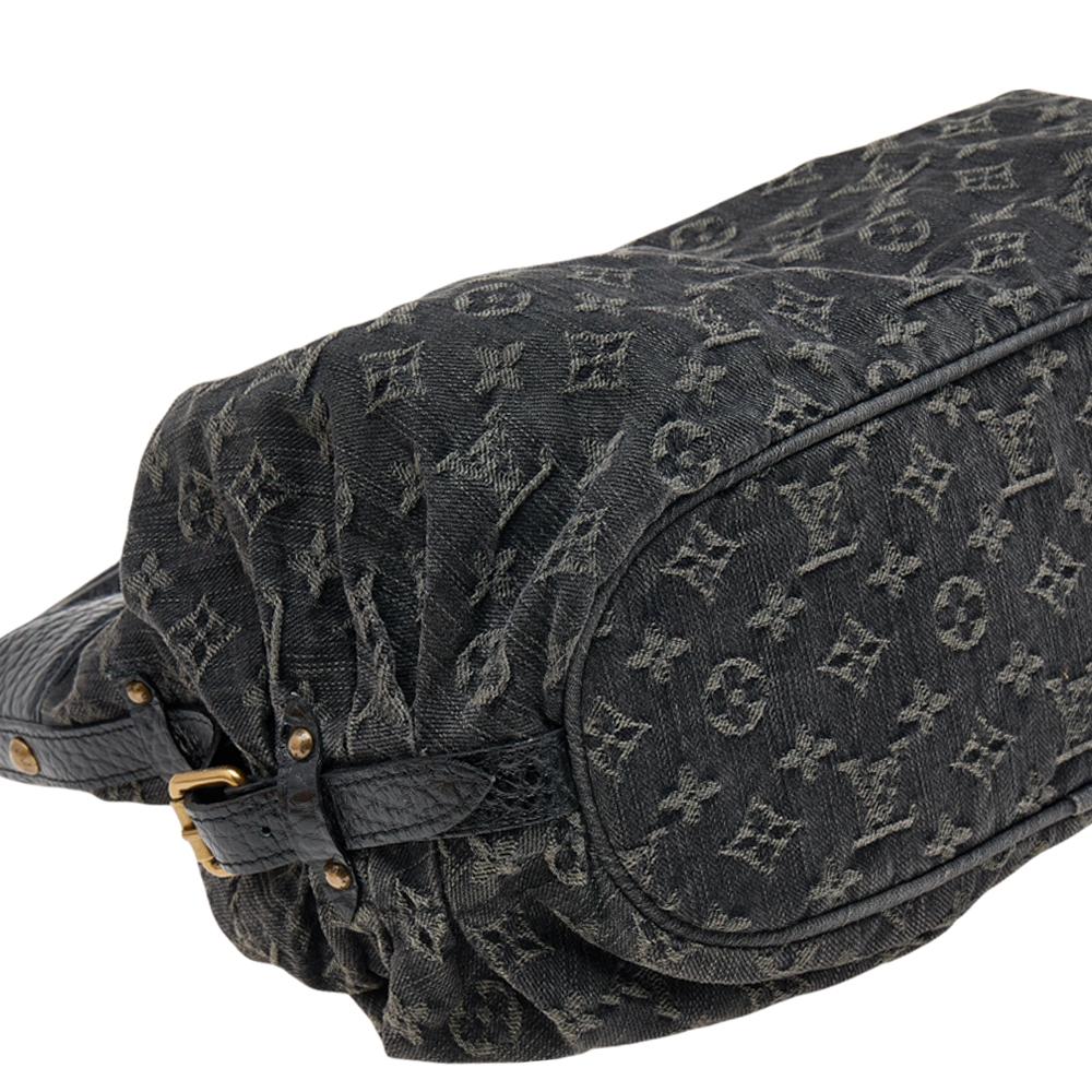 Louis Vuitton Black Monogram Denim Mahina XS Bag 4