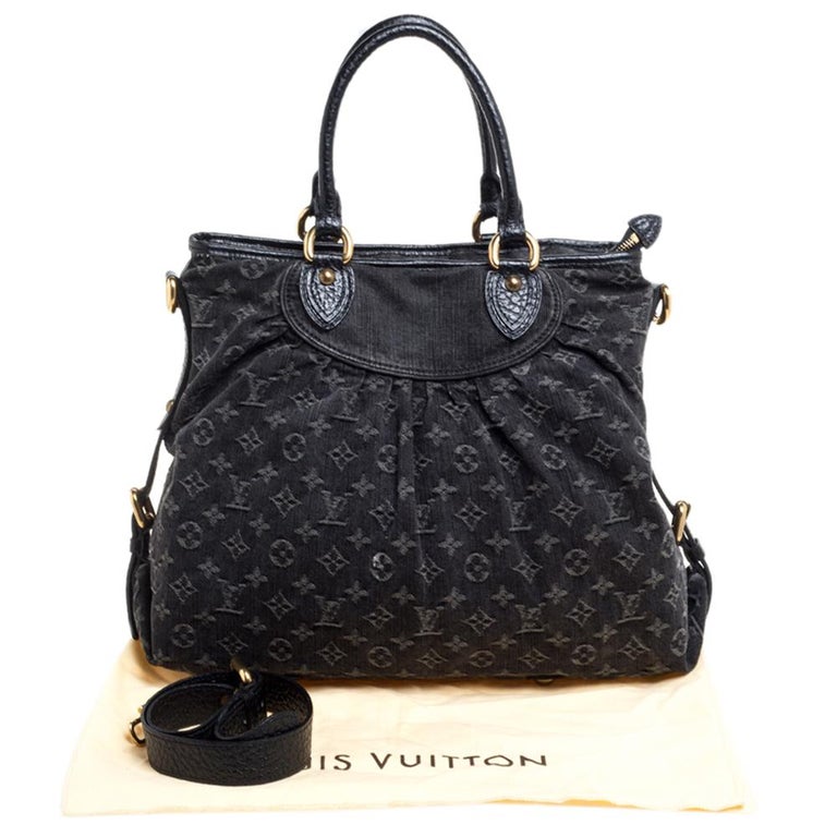 Louis Vuitton Black Monogram Denim Neo Cabby GM Bag For Sale at 1stDibs