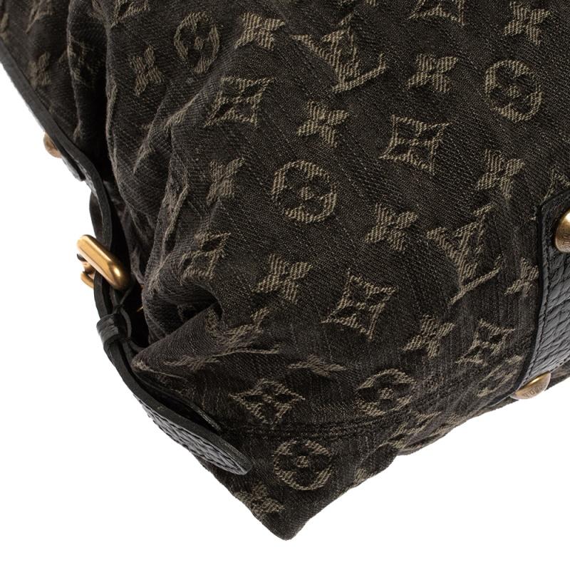 Louis Vuitton Black Monogram Denim Neo Cabby GM Bag 5