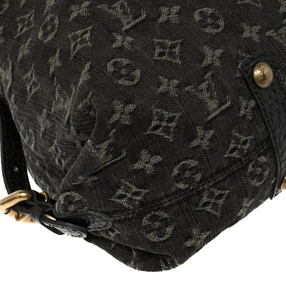 Women's Louis Vuitton Black Monogram Denim Neo Cabby GM Bag