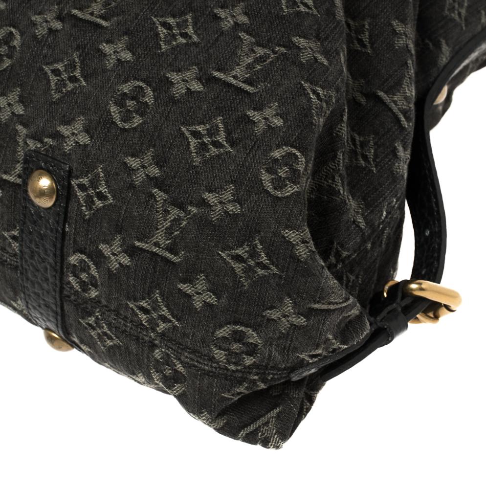 Louis Vuitton Black Monogram Denim Neo Cabby GM Bag 1