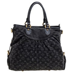 Louis Vuitton Black Monogram Denim Neo Cabby GM Bag