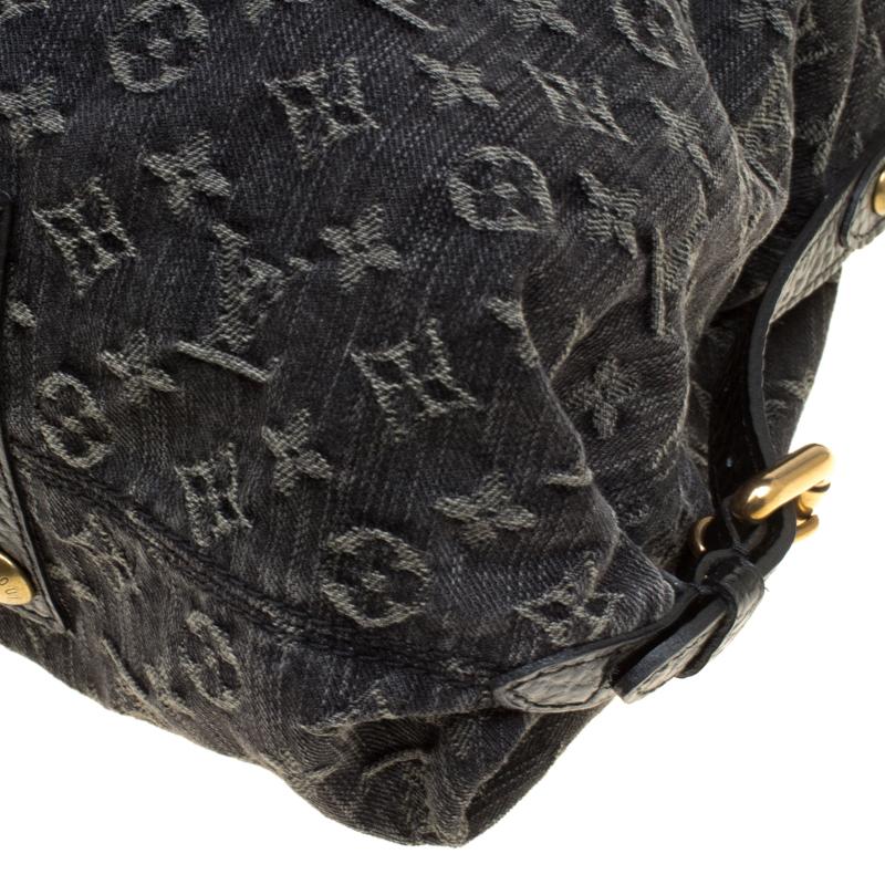 Louis Vuitton Black Monogram Denim Neo Cabby GM Bag with Charm 8