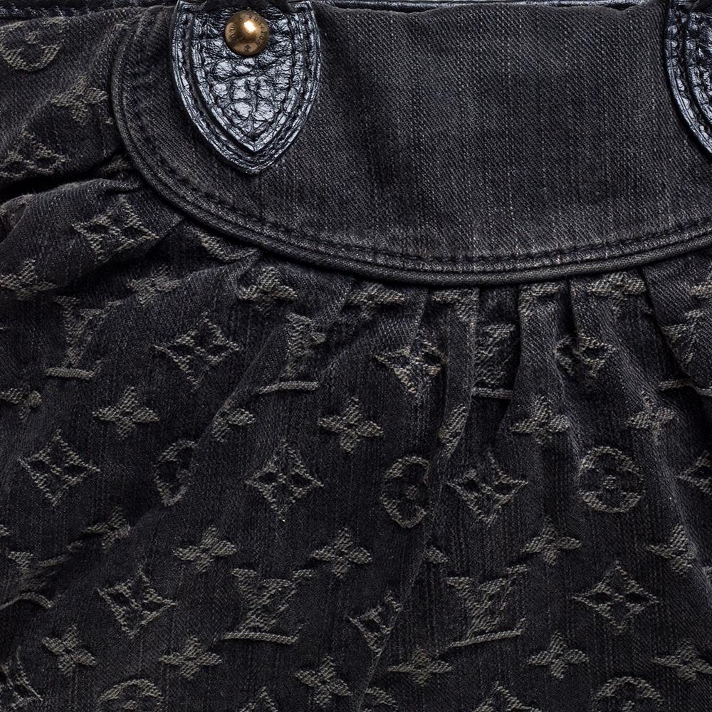 Louis Vuitton Black Monogram Denim Neo Cabby MM Bag 5
