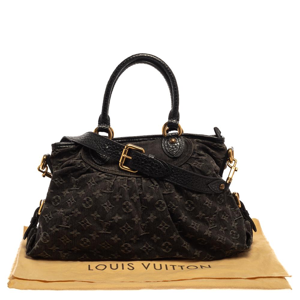 Louis Vuitton Black Monogram Denim Neo Cabby MM Bag 8