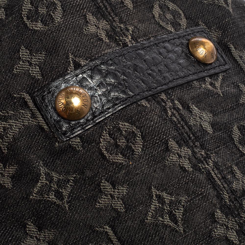 Louis Vuitton Black Monogram Denim Neo Cabby MM Bag 6