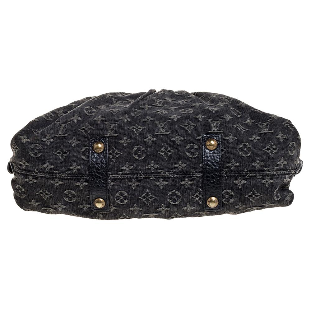 Louis Vuitton Schwarz Monogramm Denim Neo Cabby MM Tasche 1