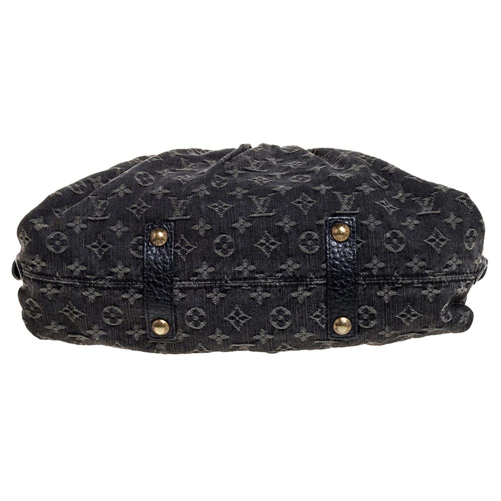 Women's Louis Vuitton Black Monogram Denim Neo Cabby MM Bag