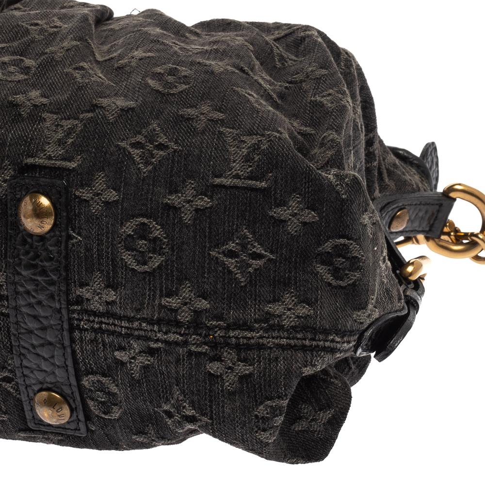 Louis Vuitton Black Monogram Denim Neo Cabby MM Bag 3