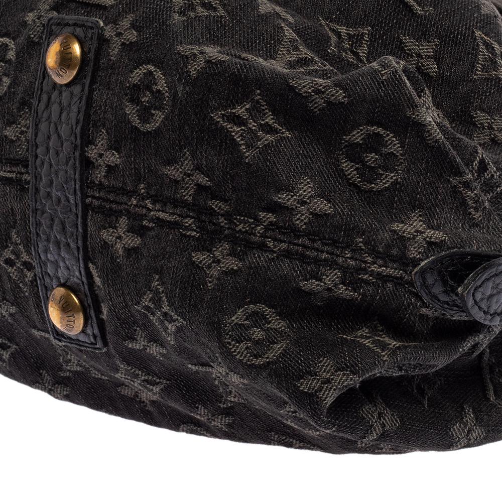 Women's Louis Vuitton Black Monogram Denim Neo Cabby MM Bag