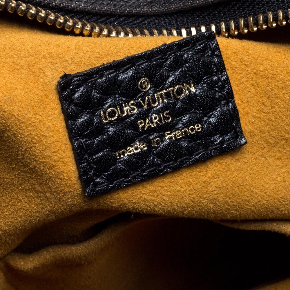Louis Vuitton Schwarz Monogramm Denim Neo Cabby MM Tasche 4
