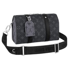 Louis Vuitton Black Monogram Eclipse City Keepall Bandouliere Speedy 126lv10