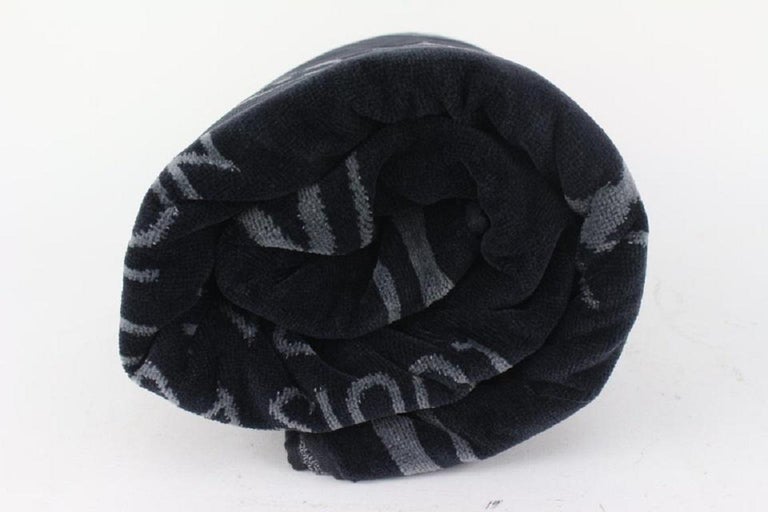 Louis Vuitton Black Monogram Eclipse Beach Towel 101lv29 at 1stDibs