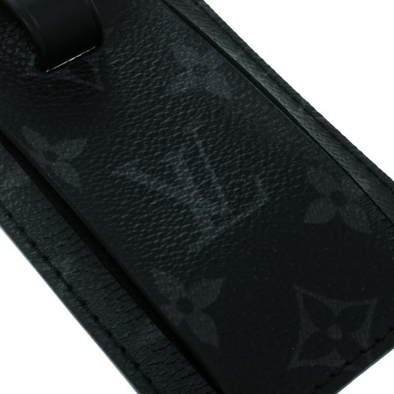 Louis Vuitton Black Monogram Eclipse Chapman Brothers Luggage Tag For Sale at 1stDibs