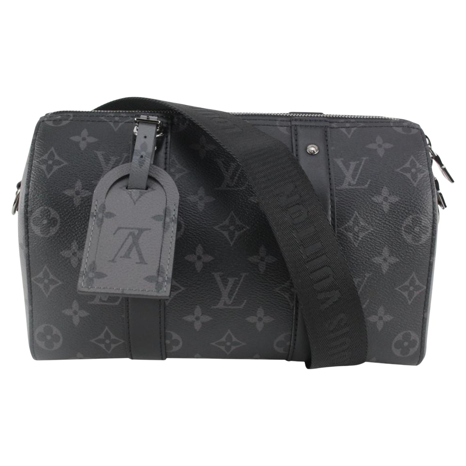 Louis Vuitton Keepall City Aerogram Black in Grained Calfskin Leather with  Black-tone - US
