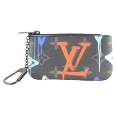 Louis Vuitton - Pochette noire avec monogramme Eclipse Graffiti et clé Cles 7LVJ1028