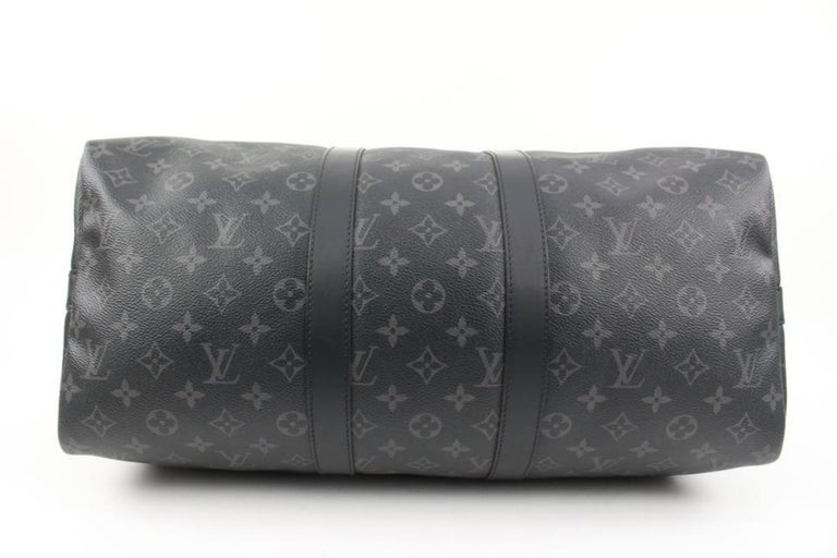 Louis Vuitton Grey Silver Monogram Replacement Strap for Keepall
