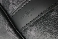 Louis Vuitton Black Monogram Eclipse Keepall Bandouliere 55 Duffle Bag Strap 71l