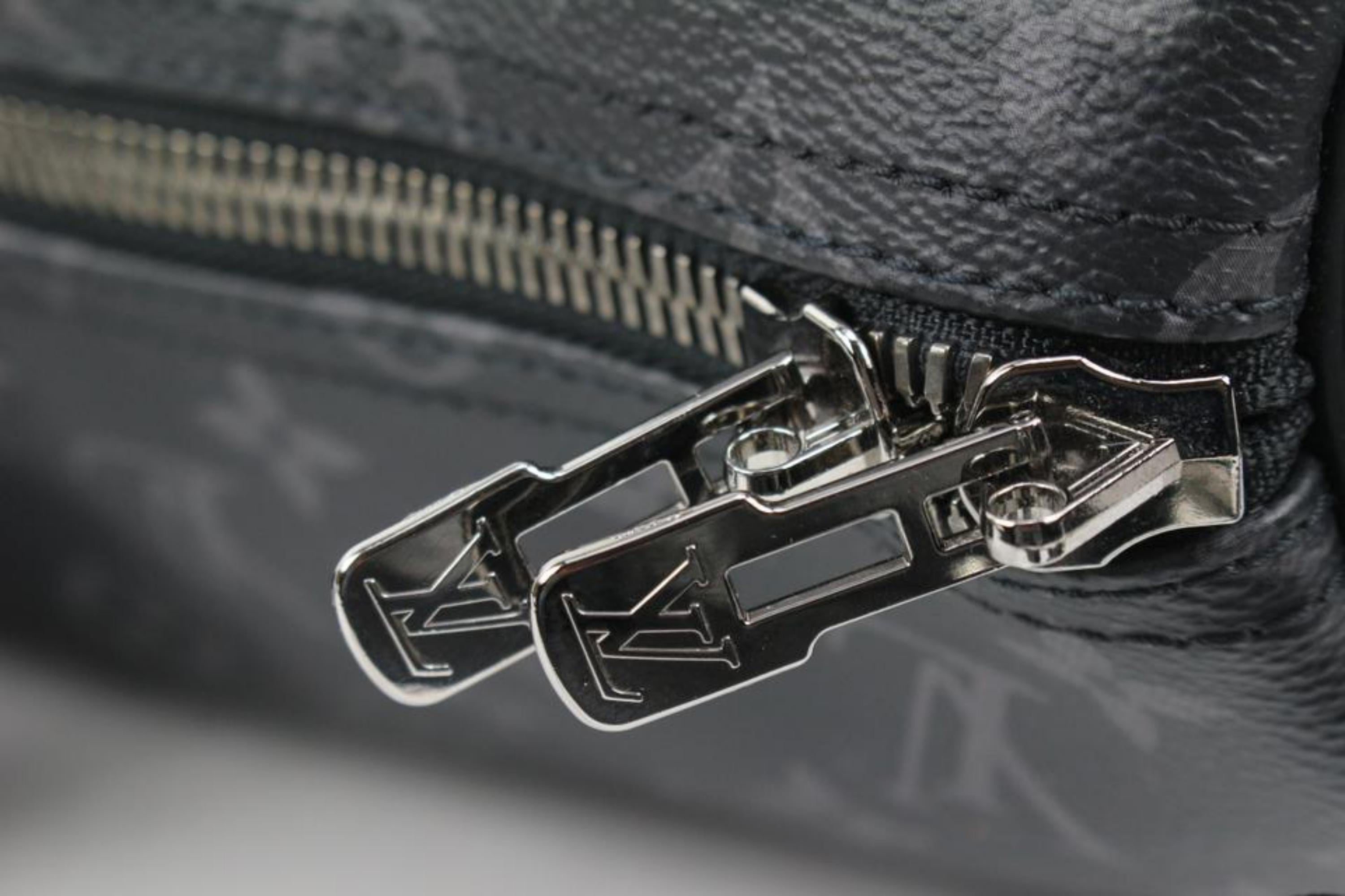 Women's Louis Vuitton Black Monogram Eclipse Keepall Bandouliere 55 Duffle Bag Strap 71l