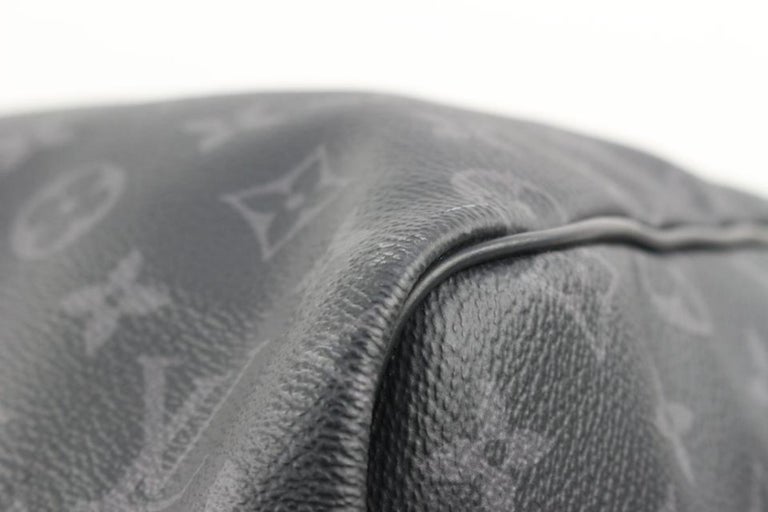 Louis Vuitton Keepall Bandouliere Duffle 55 Black Canvas Box Ribbon Lock  Dust Jt