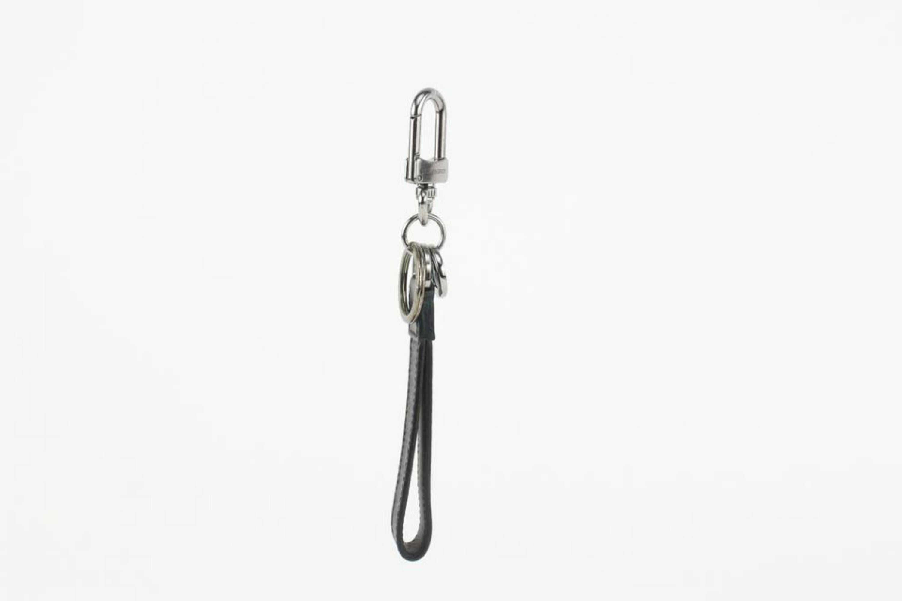 Louis Vuitton Black Monogram Eclipse LV Keychain Poignet Strap Bag Charm 1126lv2 1