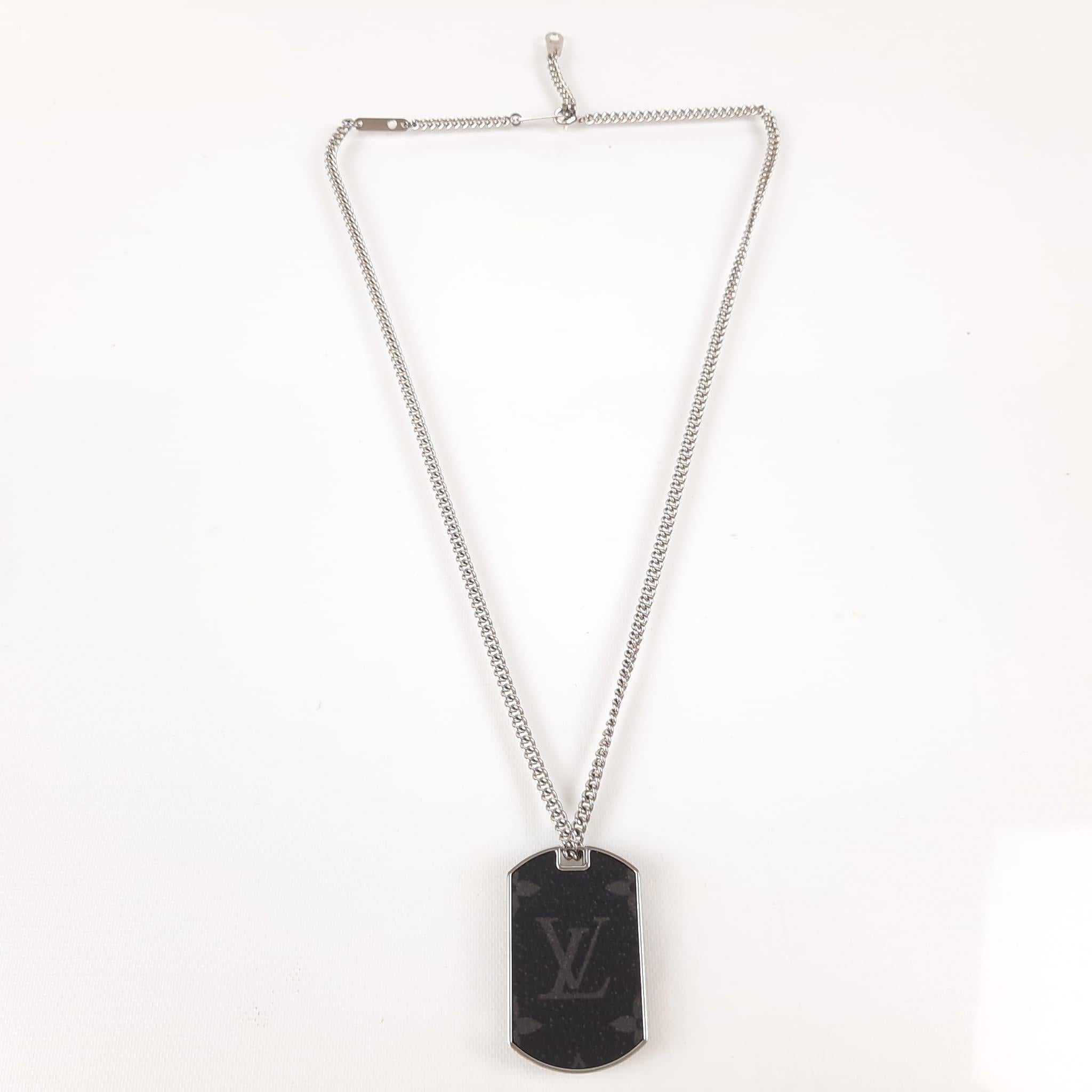 louis vuitton dog tag necklace