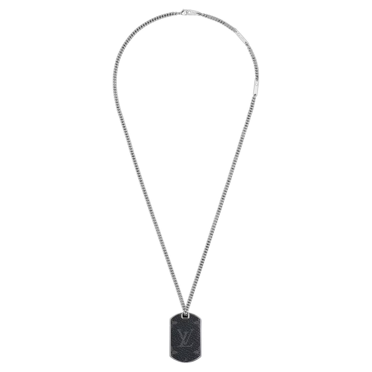 Louis Vuitton Black Monogram Eclipse Plate Necklace at 1stDibs  hermes  eclipse necklace, louis vuitton black necklace, louis vuitton dog tag
