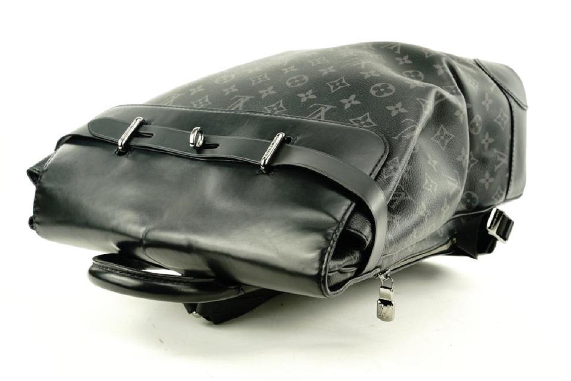 Louis Vuitton Black Monogram Eclipse Steamer Backpack 624lvs316 In Good Condition In Dix hills, NY