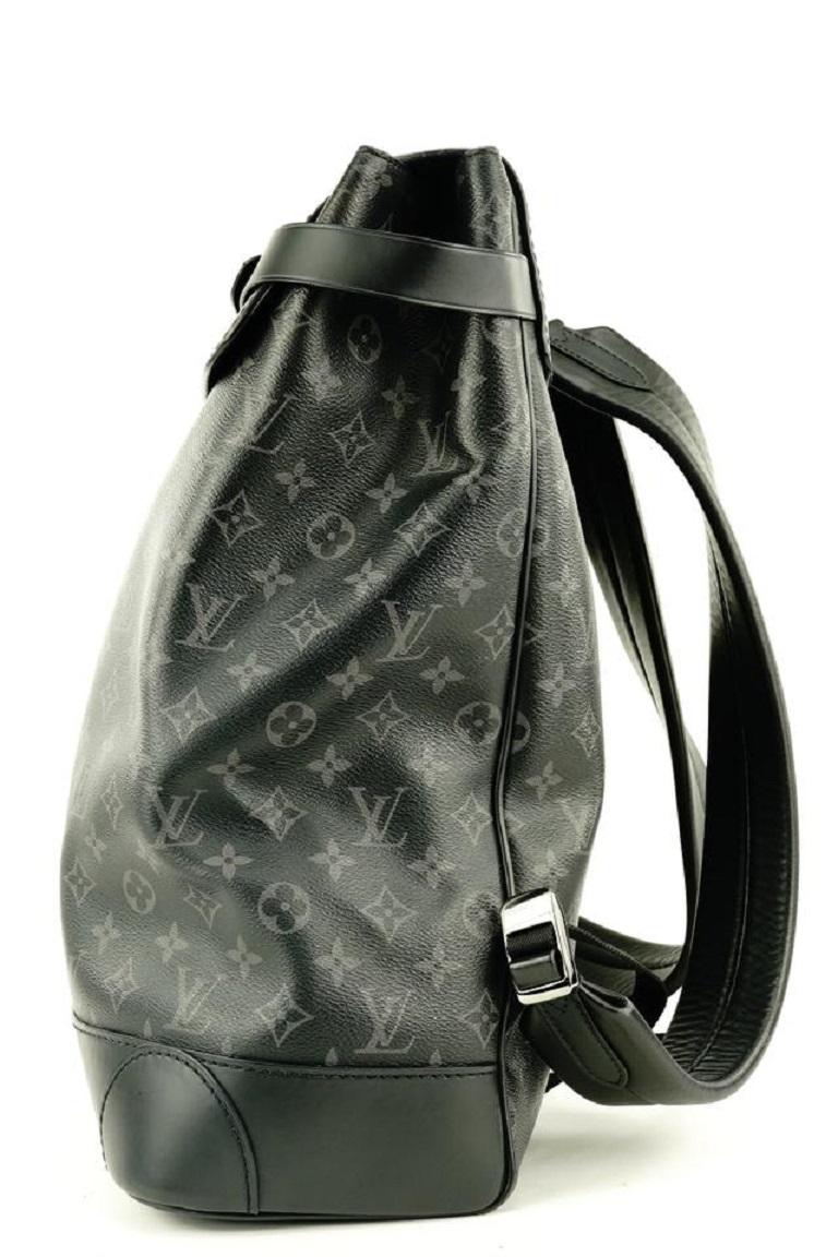 Louis Vuitton Black Monogram Eclipse Steamer Backpack 624lvs316 1