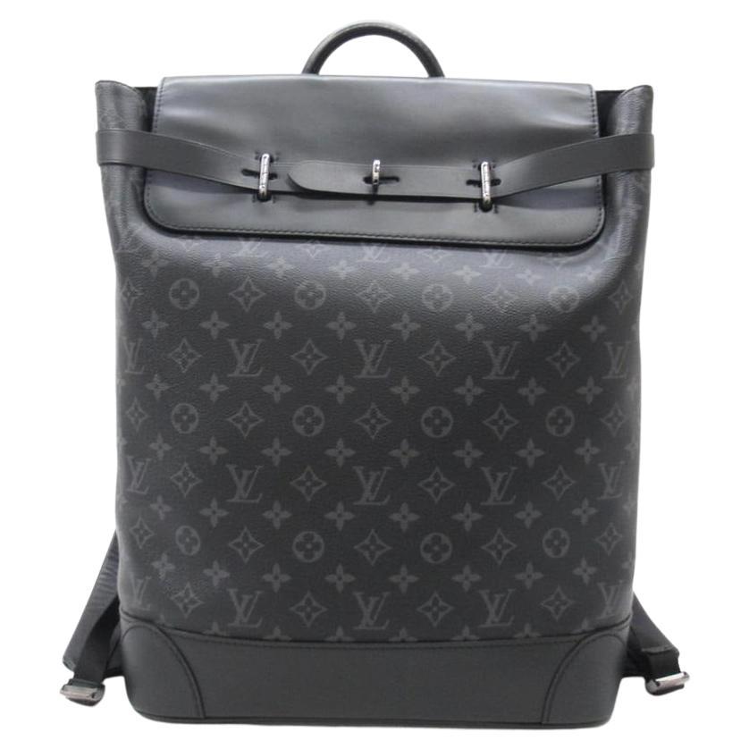 Louis Vuitton Black Monogram Eclipse Steamer Backpack 624lvs316 at