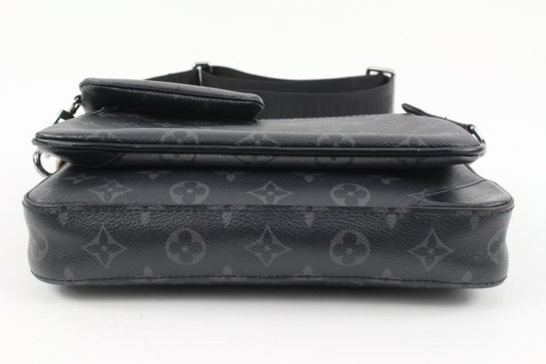 Louis Vuitton Black Monogram Eclipse Trio Messenger Crossbody Bag 114lv3