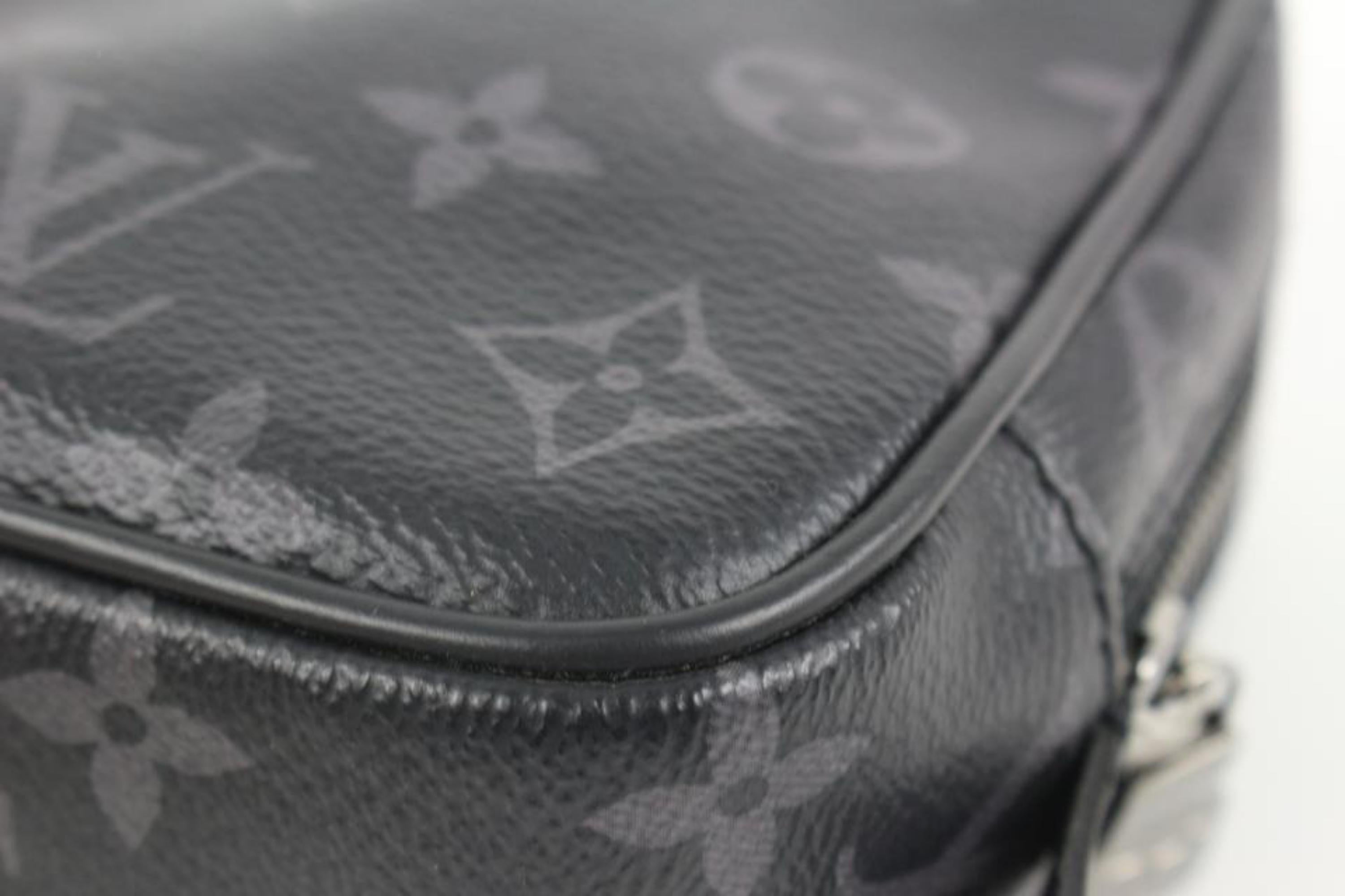 Louis Vuitton - Pantalon noir monogrammé Eclipse Trousse PM Poche de toilette Dopp 52lz44 8