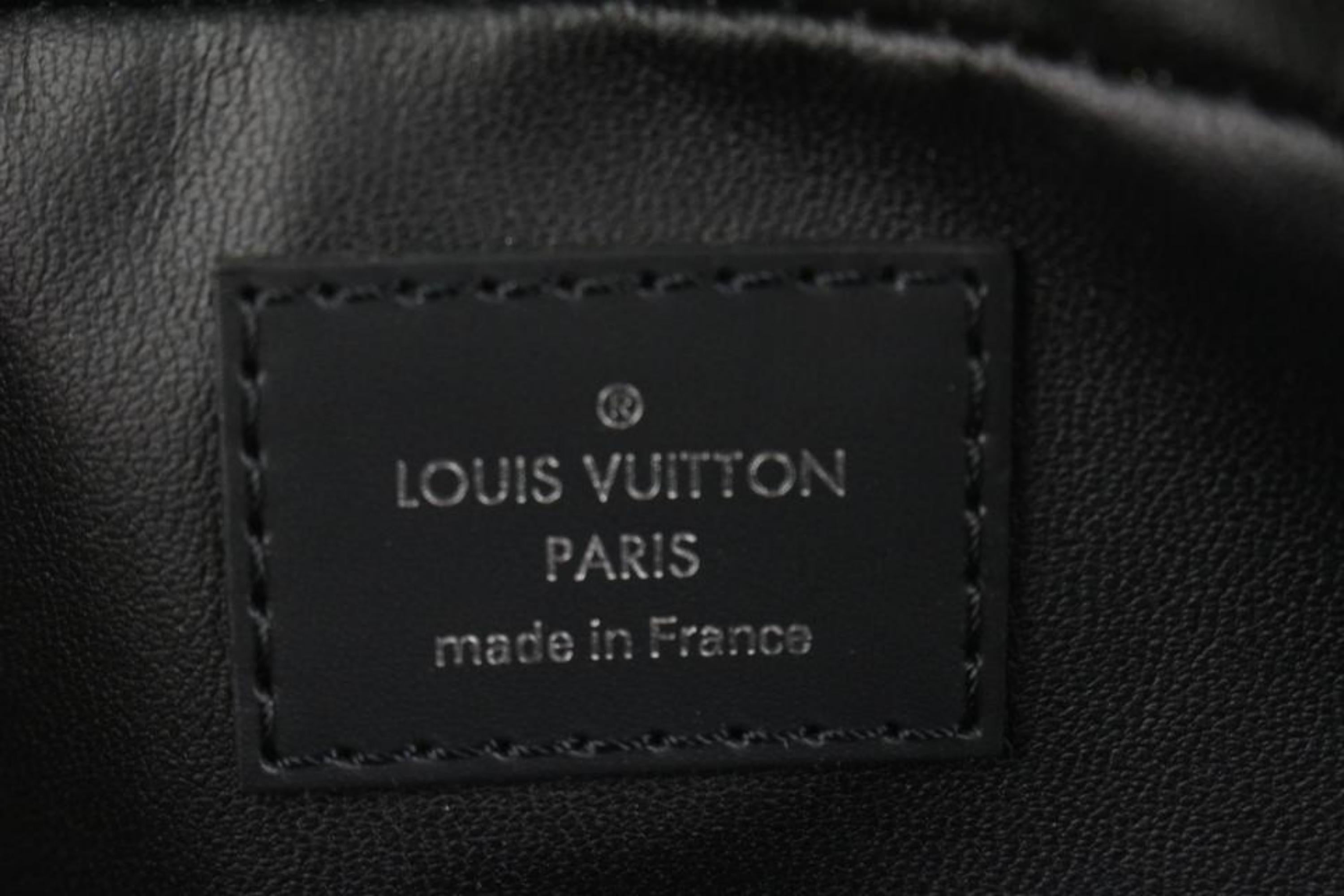 Noir Louis Vuitton - Pantalon noir monogrammé Eclipse Trousse PM Poche de toilette Dopp 52lz44