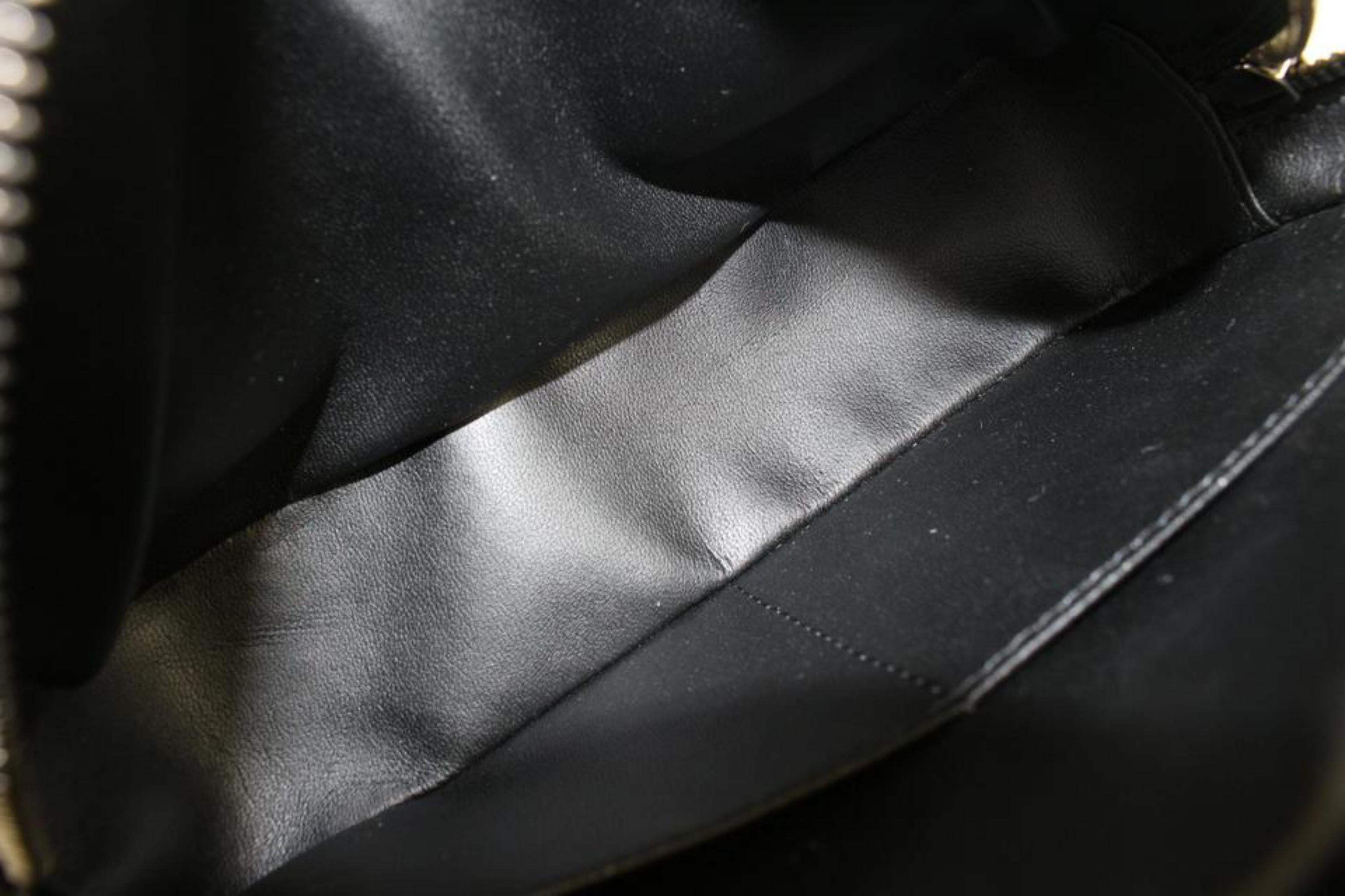 Louis Vuitton - Pantalon noir monogrammé Eclipse Trousse PM Poche de toilette Dopp 52lz44 Bon état à Dix hills, NY