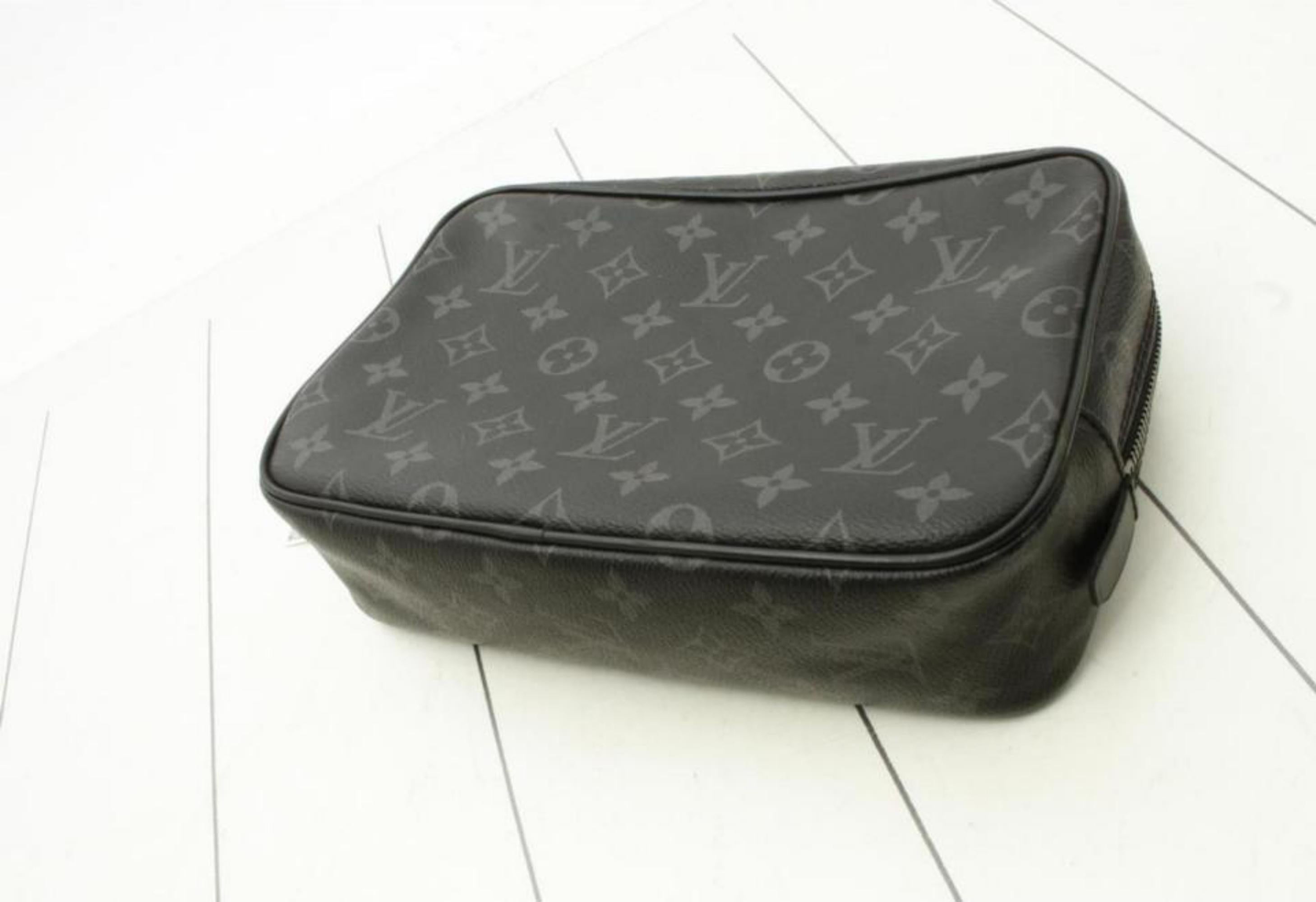 Louis Vuitton Black Monogram Eclipse Trousse Toilette GM Cosmetic Case 856825 4