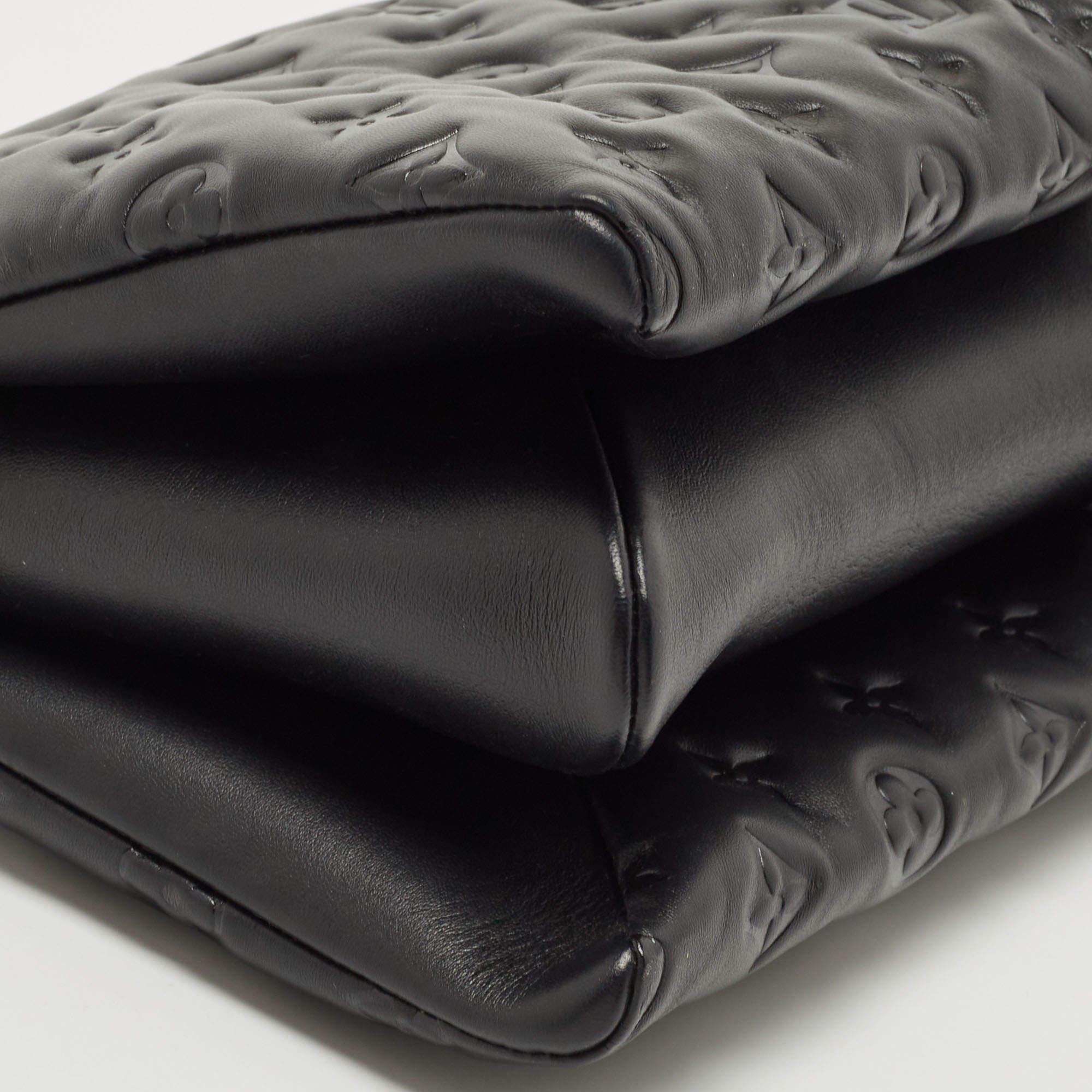 Louis Vuitton Black Monogram Embossed Coussin PM Bag 9