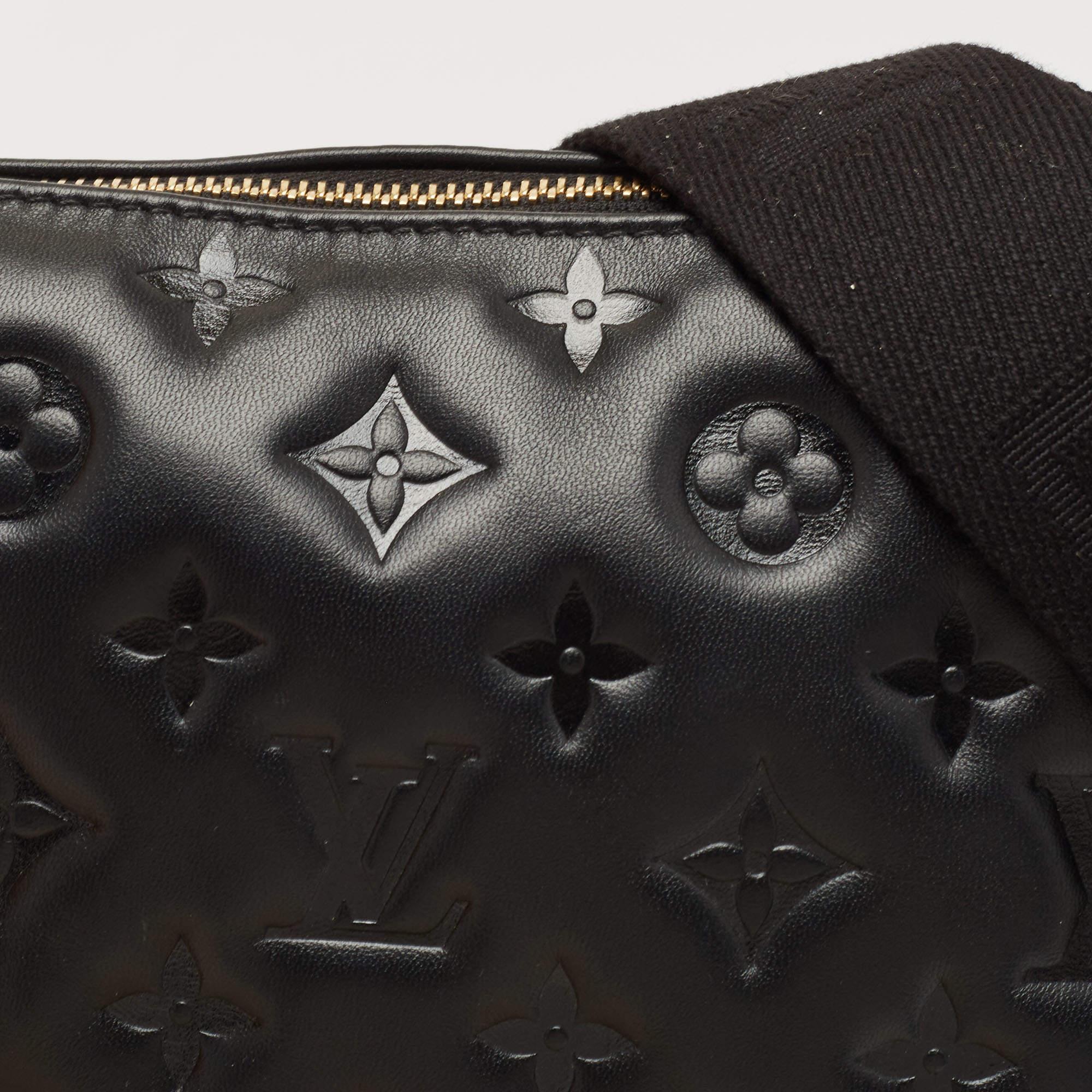 Louis Vuitton Black Monogram Embossed Coussin PM Bag 3