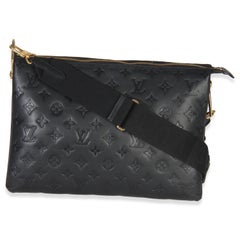 Louis Vuitton Black Monogram Embossed Lambskin Coussin MM