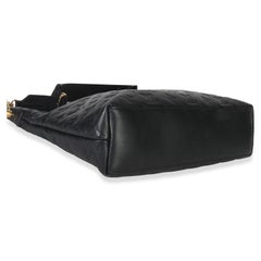 Louis Vuitton Black Monogram Embossed Lambskin Coussin MM Hobo
