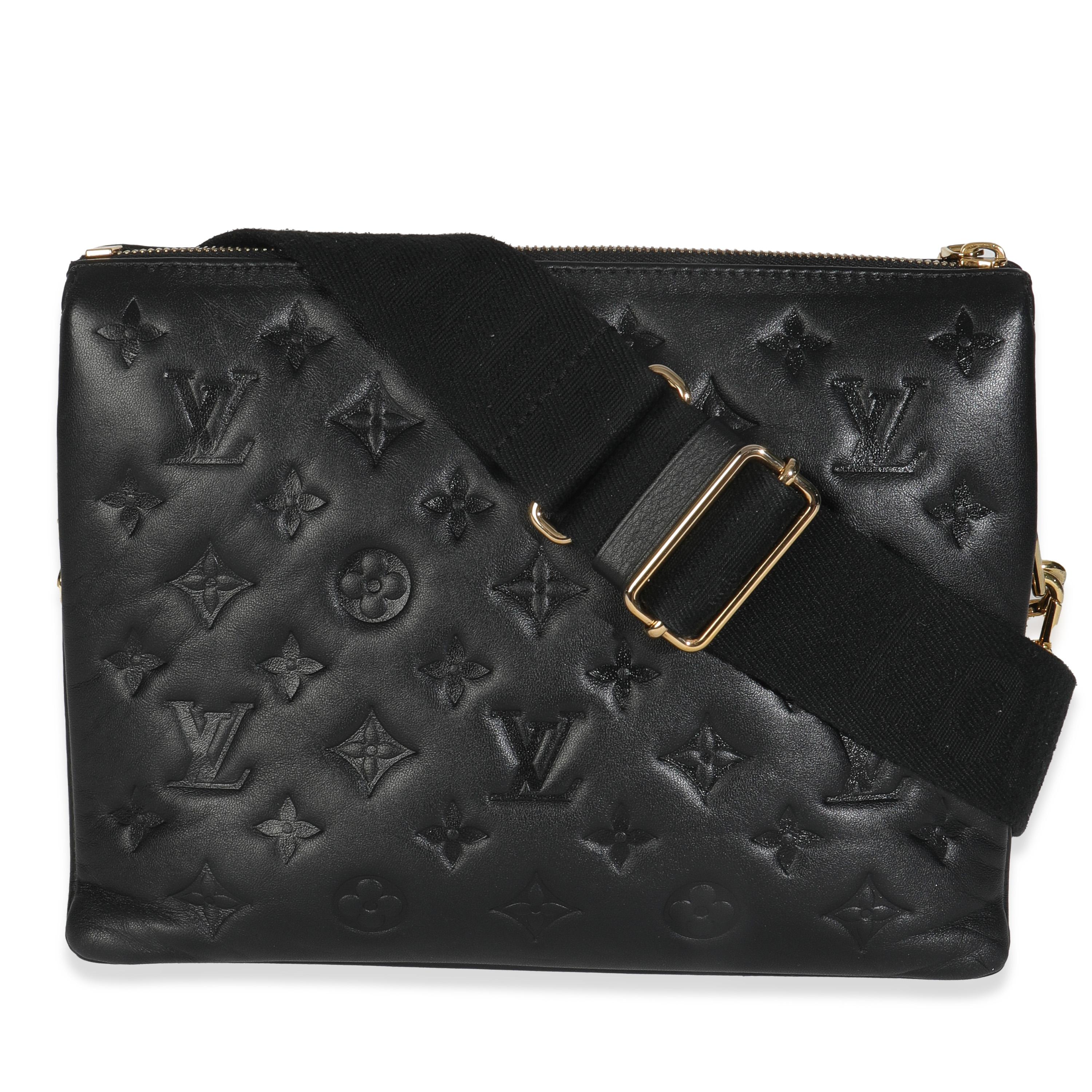 Titre de la liste : Louis Vuitton Noir Monogram Embossed Lambskin Coussin PM
SKU : 147835
MSRP : 4950.00 USD
Condit : Usagé 
Condition du sac à main : Très bon
Commentaires sur l'état : L'article est en très bon état avec des signes mineurs d'usure.