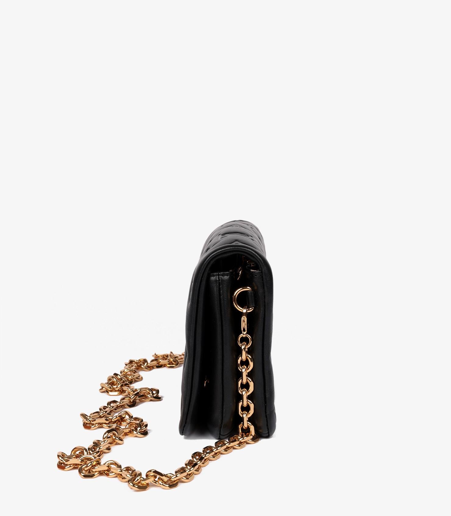 Louis Vuitton Schwarz Monogram geprägte Lammleder Coussin Pochette für Damen oder Herren