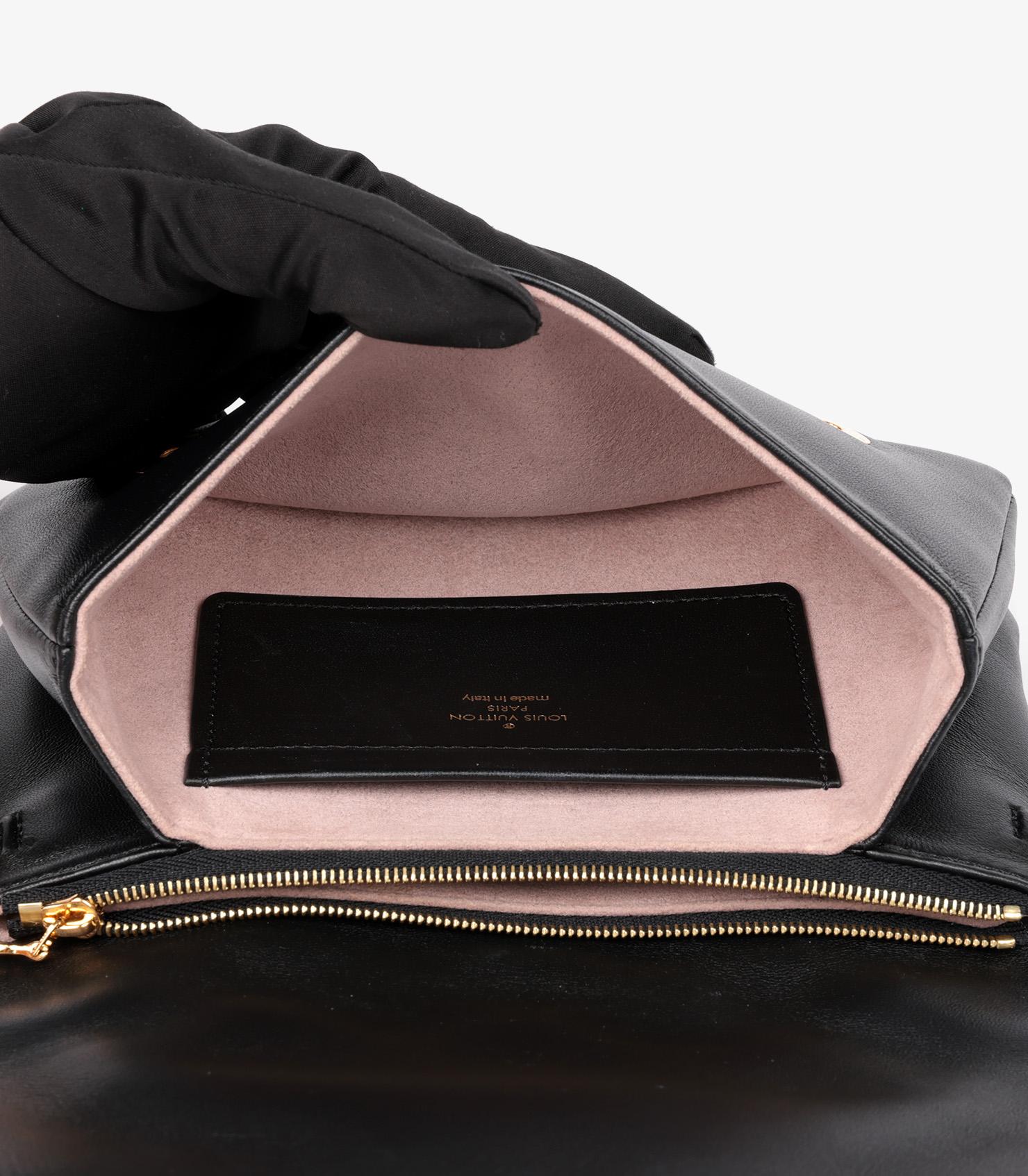 Louis Vuitton Schwarz Monogram geprägte Lammleder Coussin Pochette 5