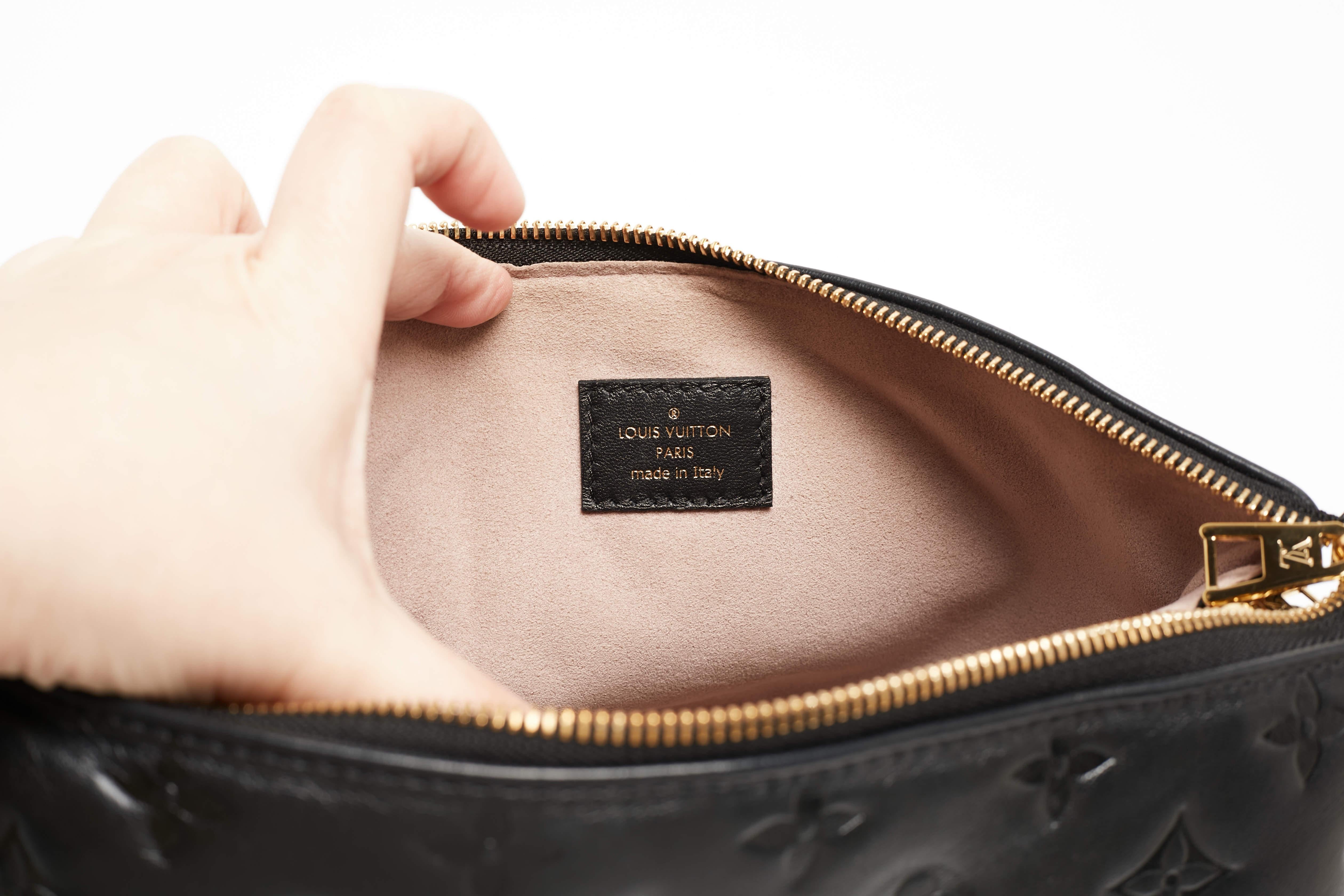 Louis Vuitton Black Monogram Embossed Leather Coussin PM Bag 6