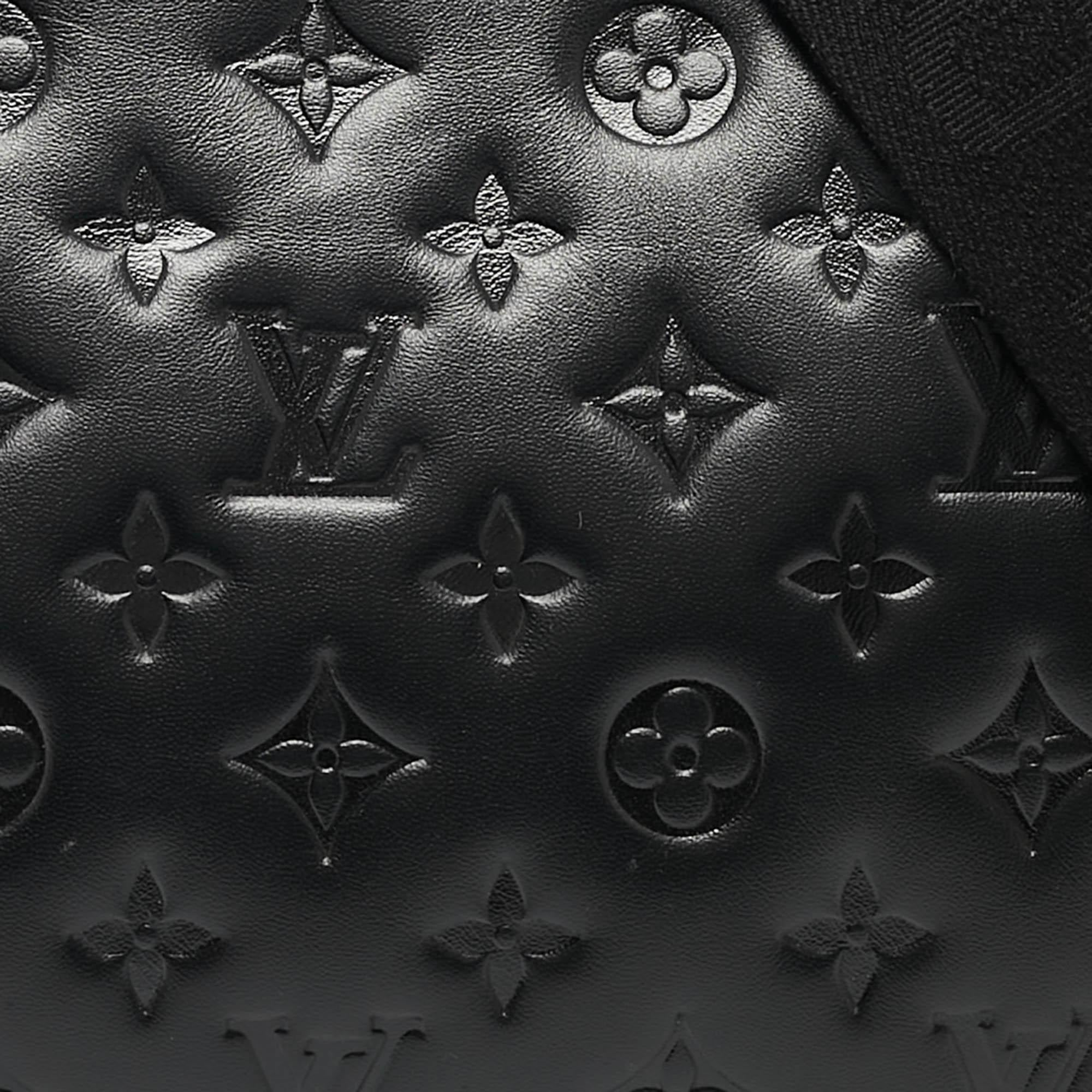 Louis Vuitton Black Monogram Embossed Leather Coussin PM Bag 9