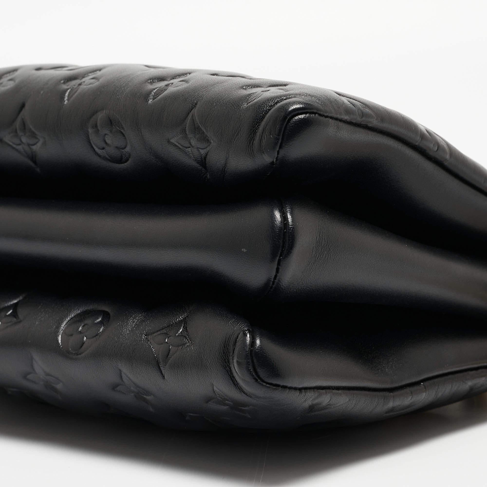 Louis Vuitton Black Monogram Embossed Leather Coussin PM Bag 11