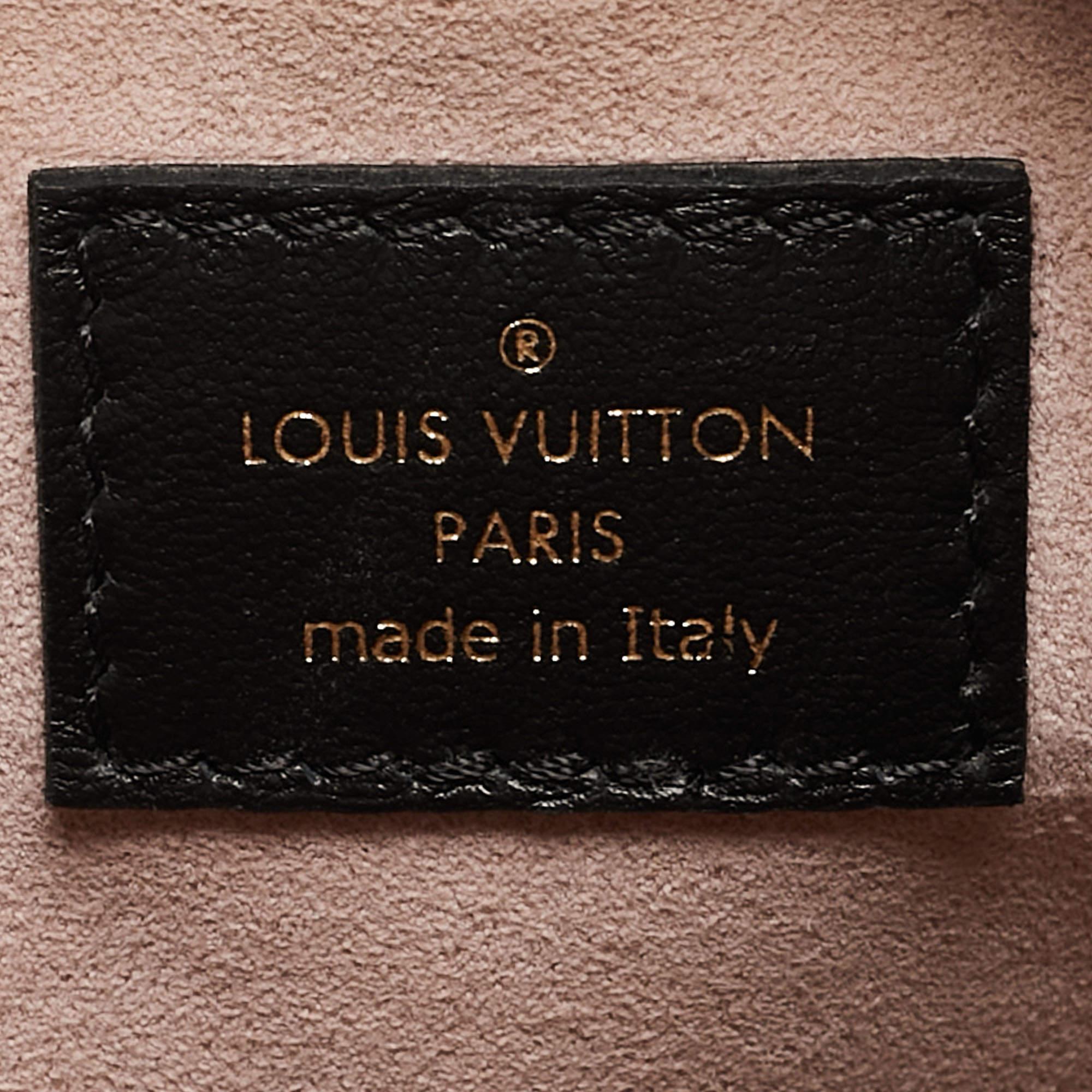 Women's Louis Vuitton Black Monogram Embossed Leather Coussin PM Bag