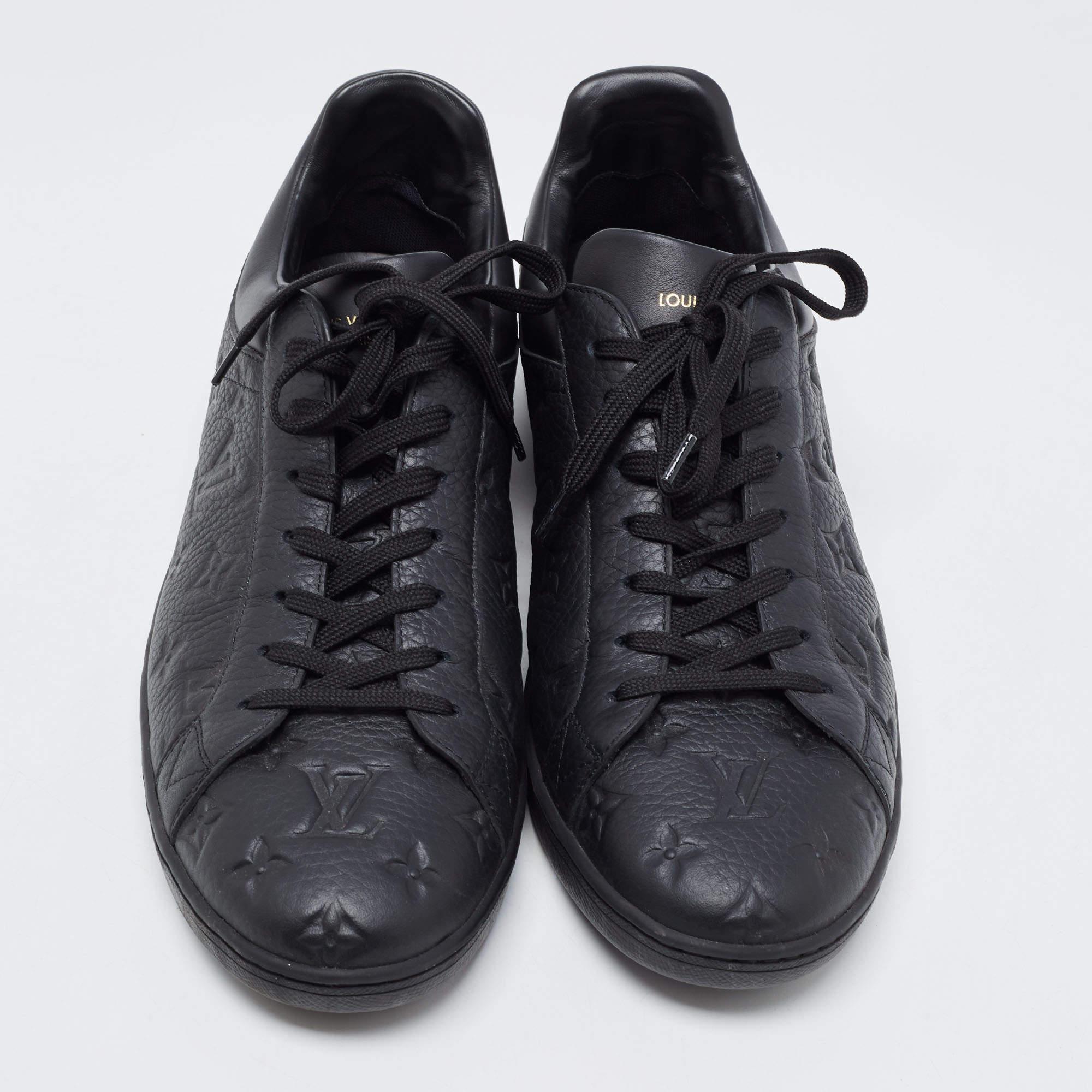 An everyday pair you're going to love is this one by Louis Vuitton. These designer sneakers are sewn in Monogram-embossed leather and secured by lace-ups.

Includes: Original Dustbag

