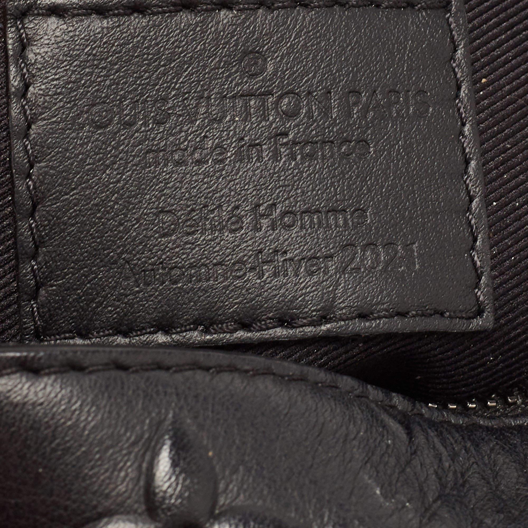 Louis Vuitton Black Monogram Embossed Leather Mini Soft Trunk Bag 6