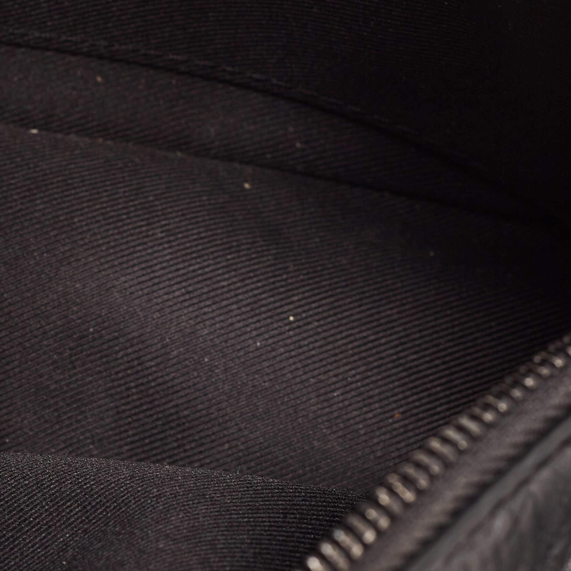 Louis Vuitton Black Monogram Embossed Leather Mini Soft Trunk Bag 5