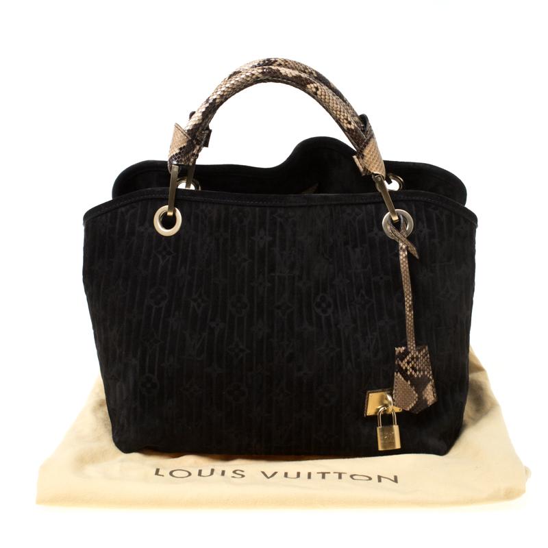 Louis Vuitton Black Monogram Embossed Suede Limited Edition Kohl Whisper PM Bag 6